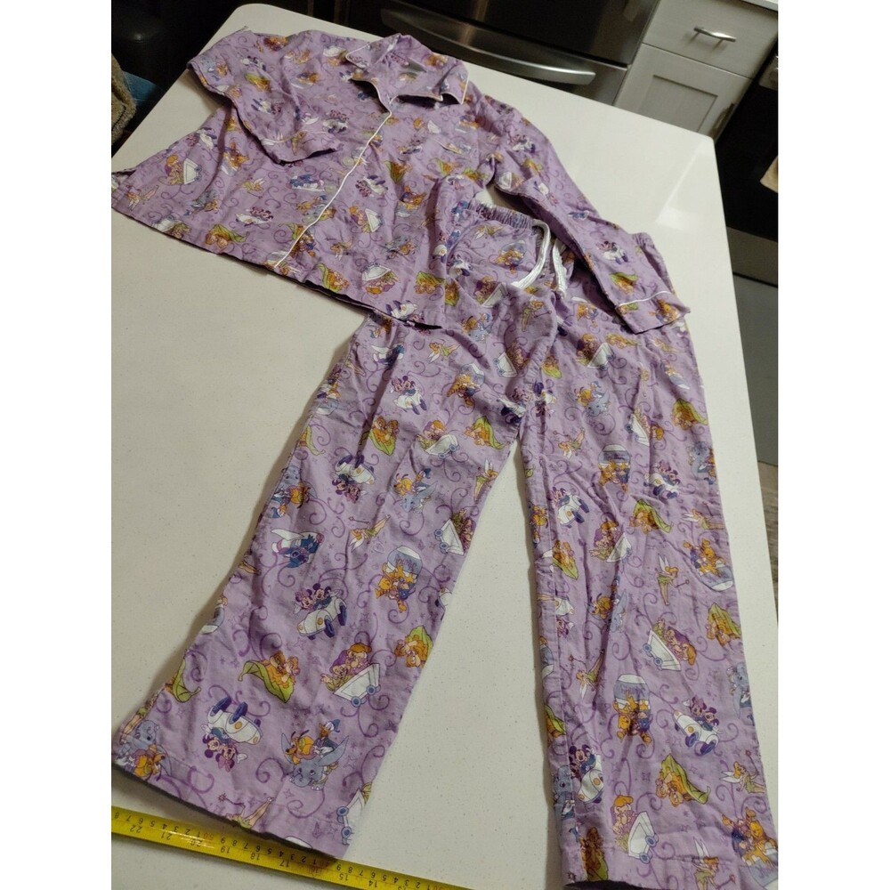 Mickey Minnie Mouse Pooh Dopey Tinker Bell Eeyore Stitch DISNEY FLANNEL PAJAMAS